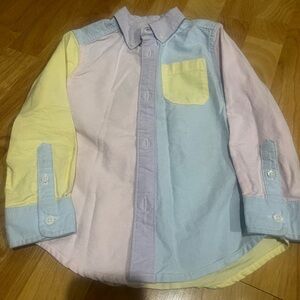 Gymboree Pastel Colorblock Button Down Kids Shirt